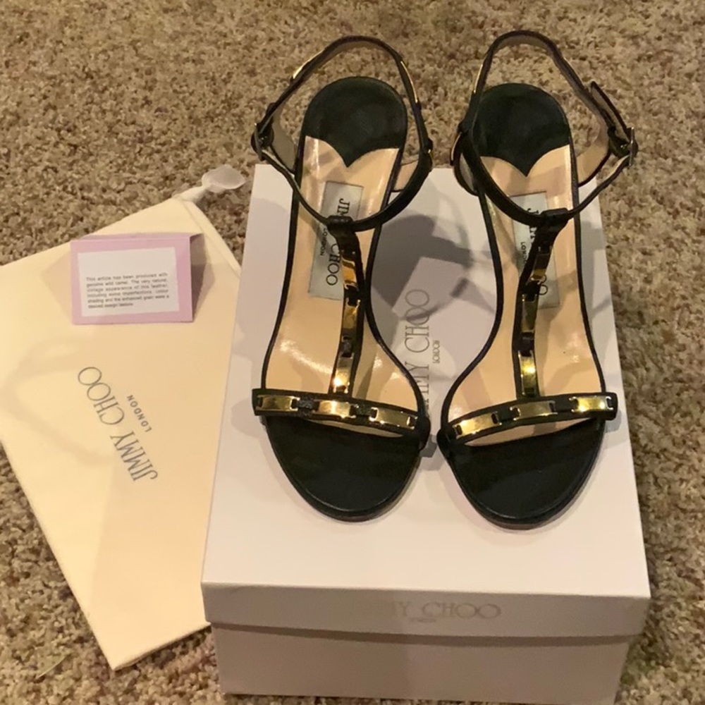 JIMMY CHOO London Camel Leather Heels for the Holidays✨